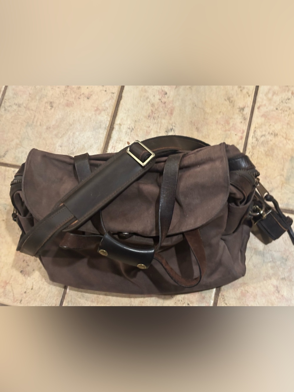 Rare Filson 257 Briefcase Computer Bag – Brown Rugged Twill Made in USA HTF